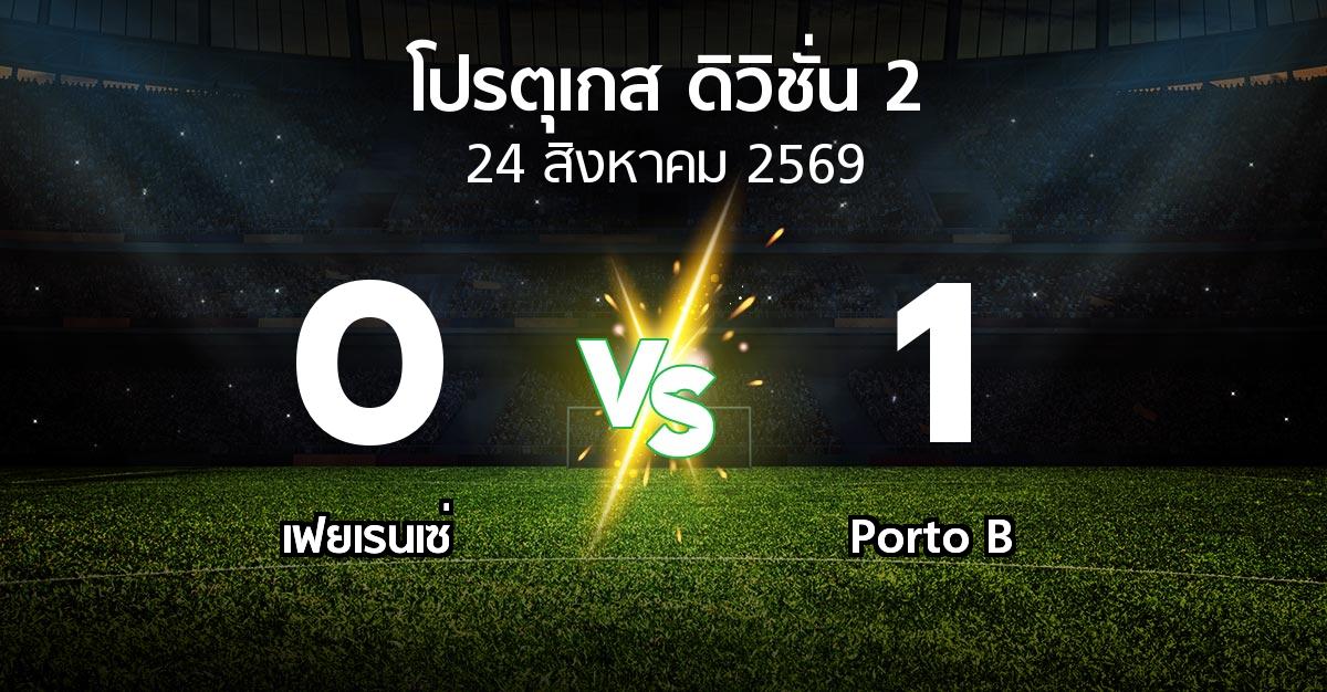 ผลบอล : เฟยเรนเซ่ vs Porto B (โปรตุเกส-ดิวิชั่น-2 2026-2027)