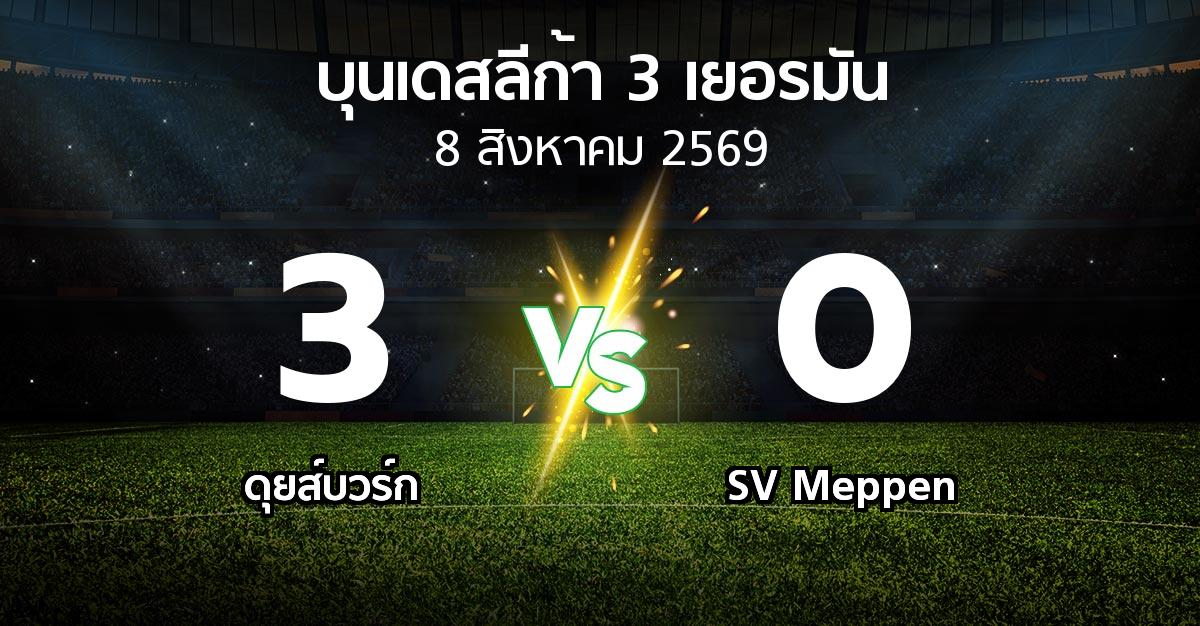 ผลบอล : ดุยส์บวร์ก vs SV Meppen (บุนเดสลีก้า-3-เยอรมัน 2026-2027)