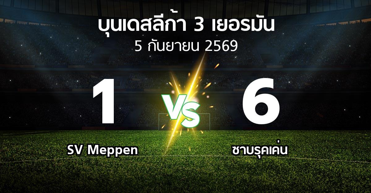ผลบอล : SV Meppen vs ซาบรุคเค่น (บุนเดสลีก้า-3-เยอรมัน 2026-2027)