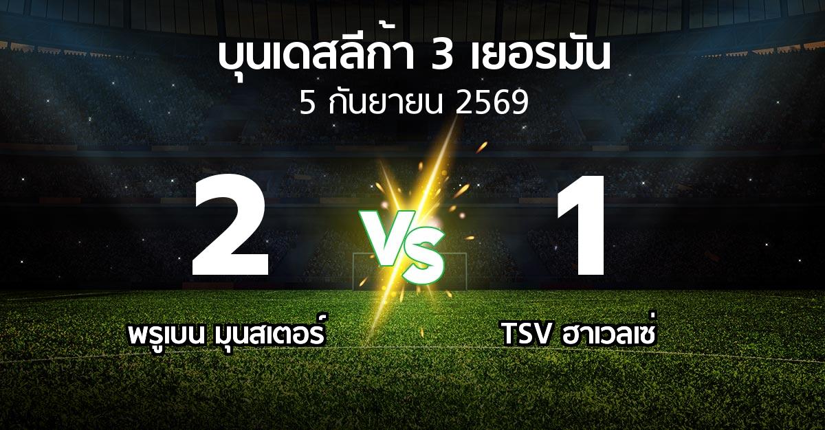 ผลบอล : พรูเบน มุนสเตอร์ vs TSV ฮาเวลเซ่ (บุนเดสลีก้า-3-เยอรมัน 2026-2027)