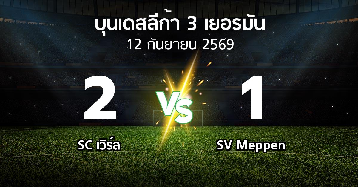 ผลบอล : SC เวิร์ล vs SV Meppen (บุนเดสลีก้า-3-เยอรมัน 2026-2027)
