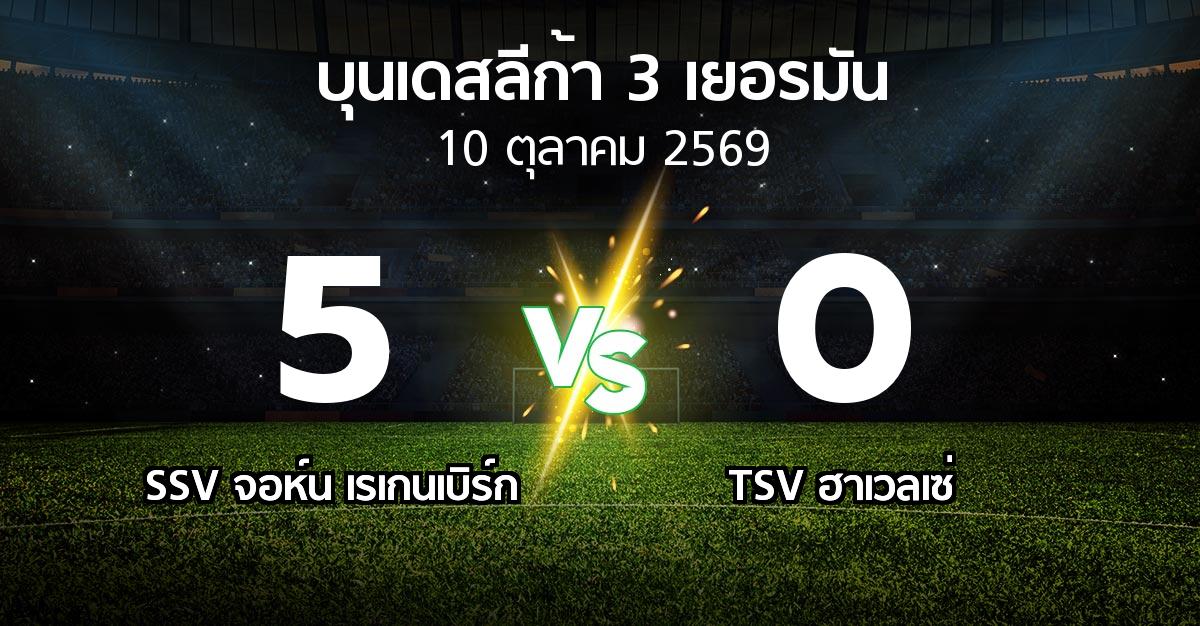 ผลบอล : SSV จอห์น เรเกนเบิร์ก vs TSV ฮาเวลเซ่ (บุนเดสลีก้า-3-เยอรมัน 2026-2027)