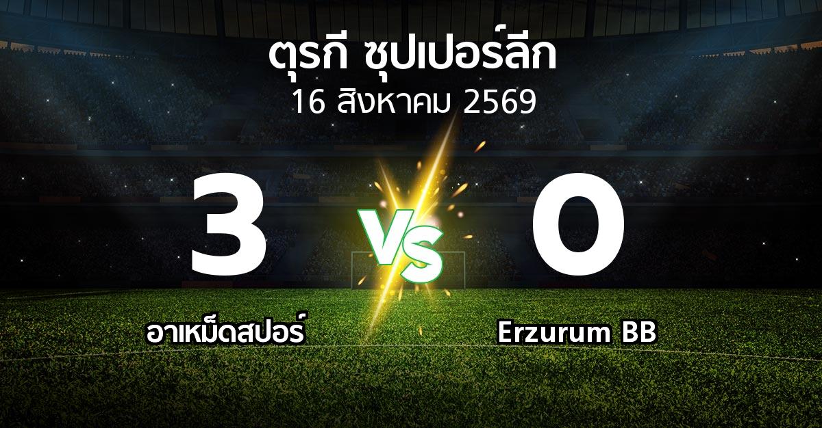 ผลบอล : อาเหม็ดสปอร์ vs Erzurum BB (ตุรกี-ซุปเปอร์ลีก 2026-2027)