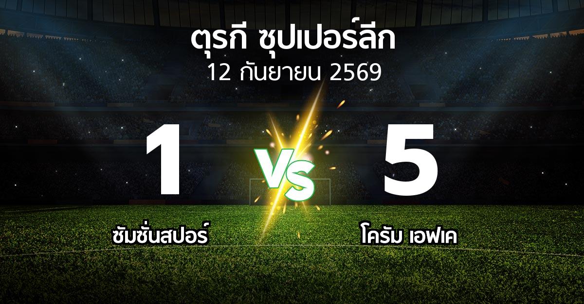 ผลบอล : ซัมซั่นสปอร์ vs โครัม เอฟเค (ตุรกี-ซุปเปอร์ลีก 2026-2027)