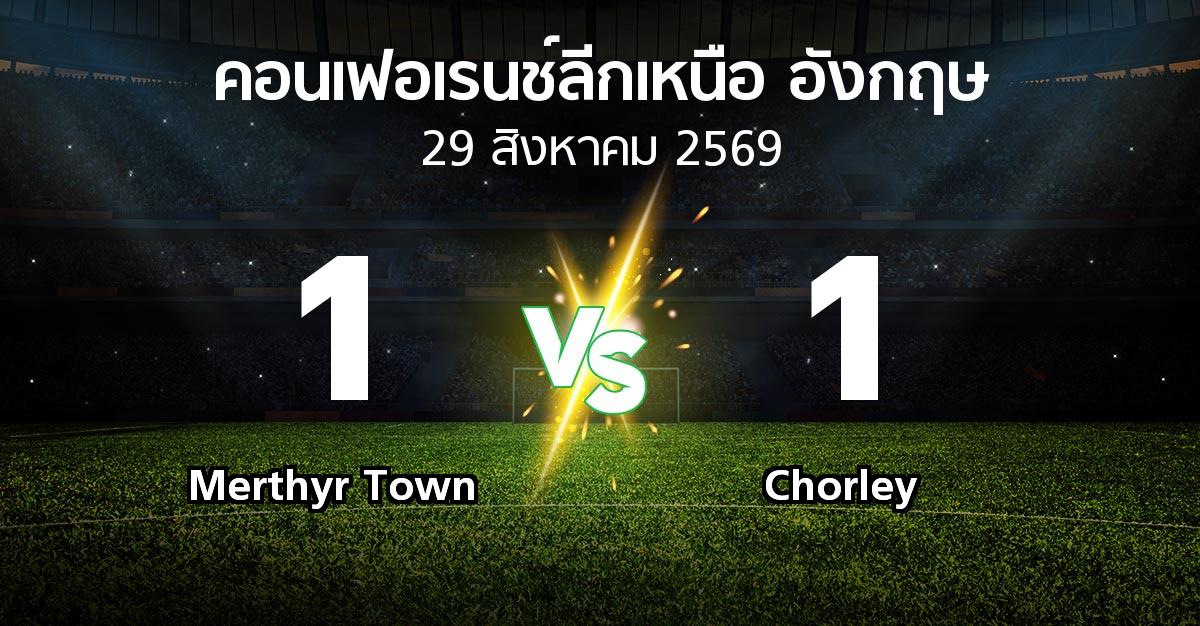 ผลบอล : Merthyr Town vs Chorley (คอนเฟอเรนช์ลีกเหนืออังกฤษ 2026-2027)