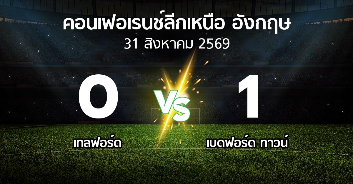 ผลบอล : เทลฟอร์ด vs เบดฟอร์ด ทาวน์ (คอนเฟอเรนช์ลีกเหนืออังกฤษ 2026-2027)