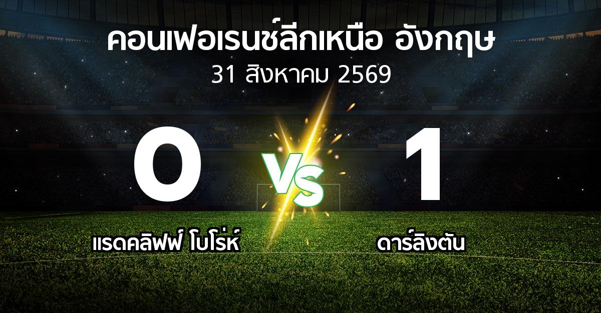 ผลบอล : แรดคลิฟฟ์ โบโร่ห์ vs ดาร์ลิงตัน (คอนเฟอเรนช์ลีกเหนืออังกฤษ 2026-2027)