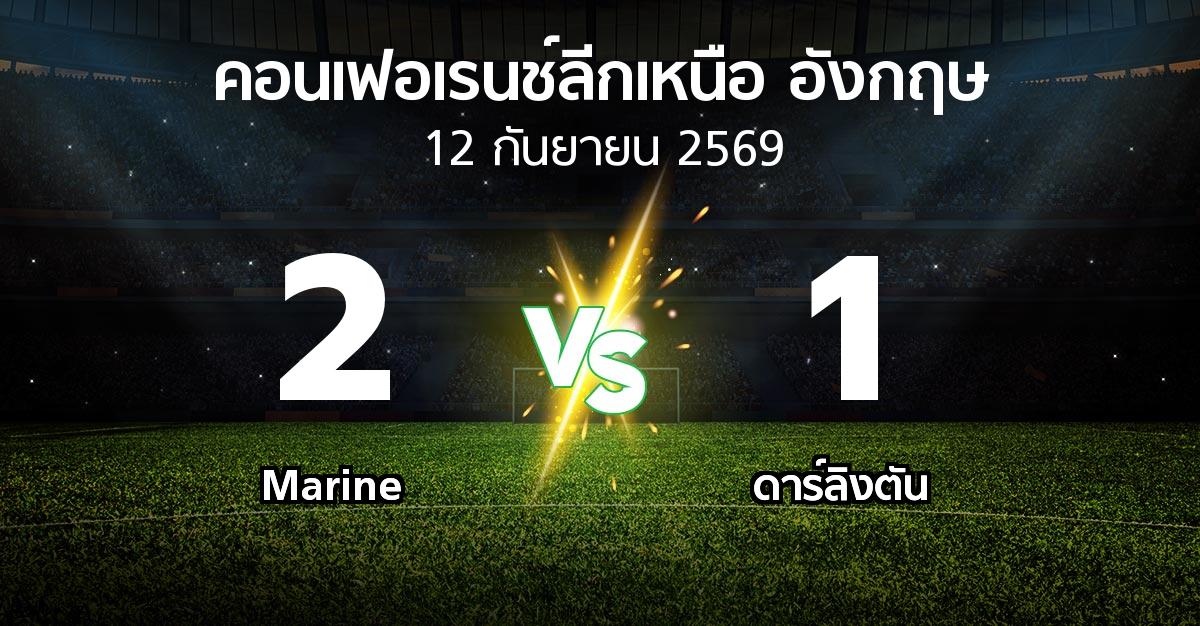 ผลบอล : Marine vs ดาร์ลิงตัน (คอนเฟอเรนช์ลีกเหนืออังกฤษ 2026-2027)