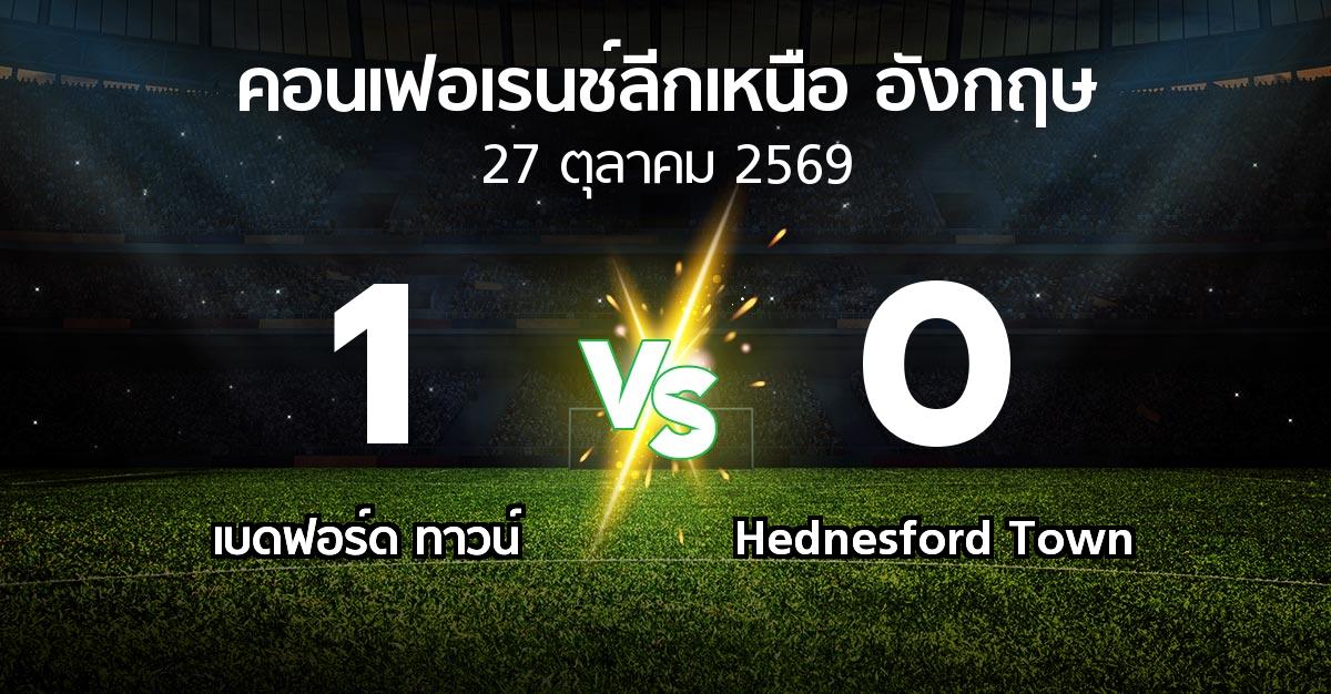 ผลบอล : เบดฟอร์ด ทาวน์ vs Hednesford Town (คอนเฟอเรนช์ลีกเหนืออังกฤษ 2026-2027)