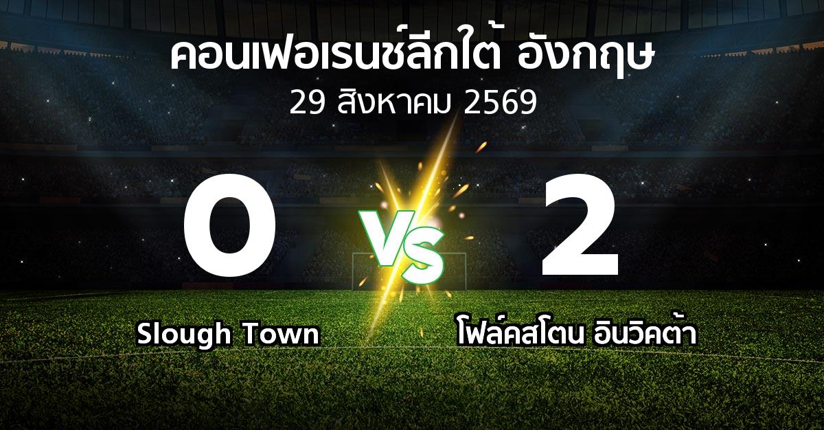 ผลบอล : Slough Town vs โฟล์คสโตน อินวิคต้า (คอนเฟอเรนช์ลีกใต้อังกฤษ 2026-2027)