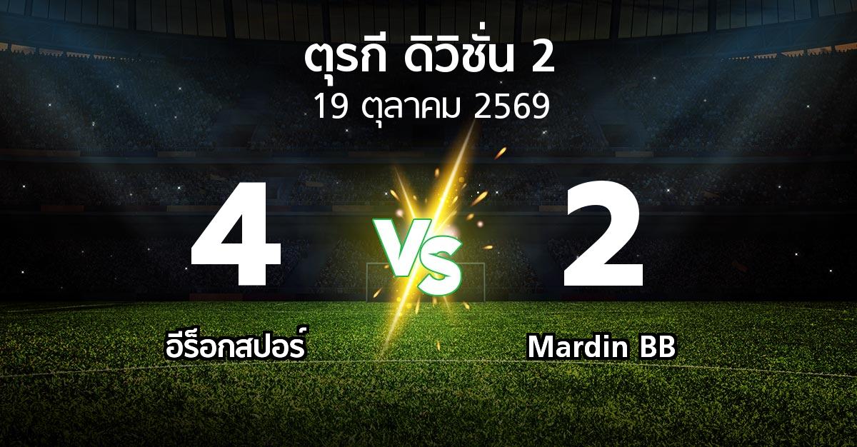 ผลบอล : อีร็อกสปอร์ vs Mardin BB (ตุรกี-ดิวิชั่น-2 2026-2027)