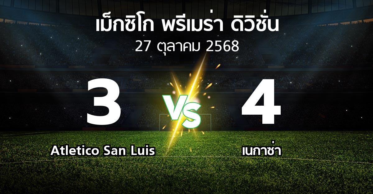 ผลบอล : Atletico San Luis vs เนกาซ่า (เม็กซิโก-พรีเมร่า-ดิวิชั่น 2026-2027)