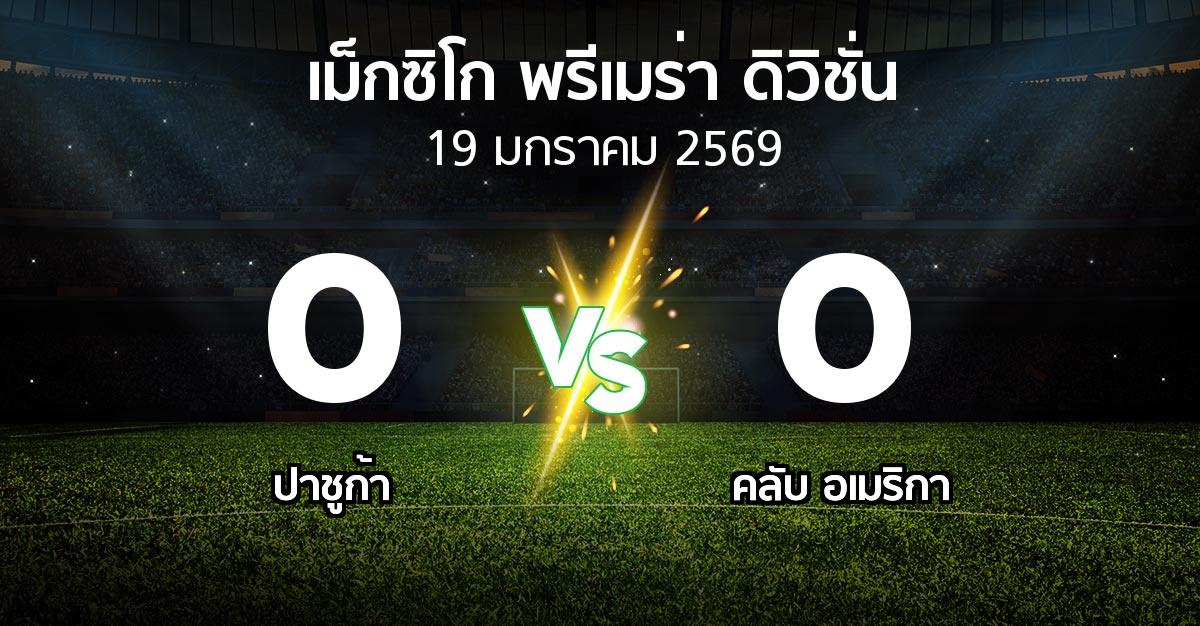 ผลบอล : ปาชูก้า vs คลับ อเมริกา (เม็กซิโก-พรีเมร่า-ดิวิชั่น 2026-2027)