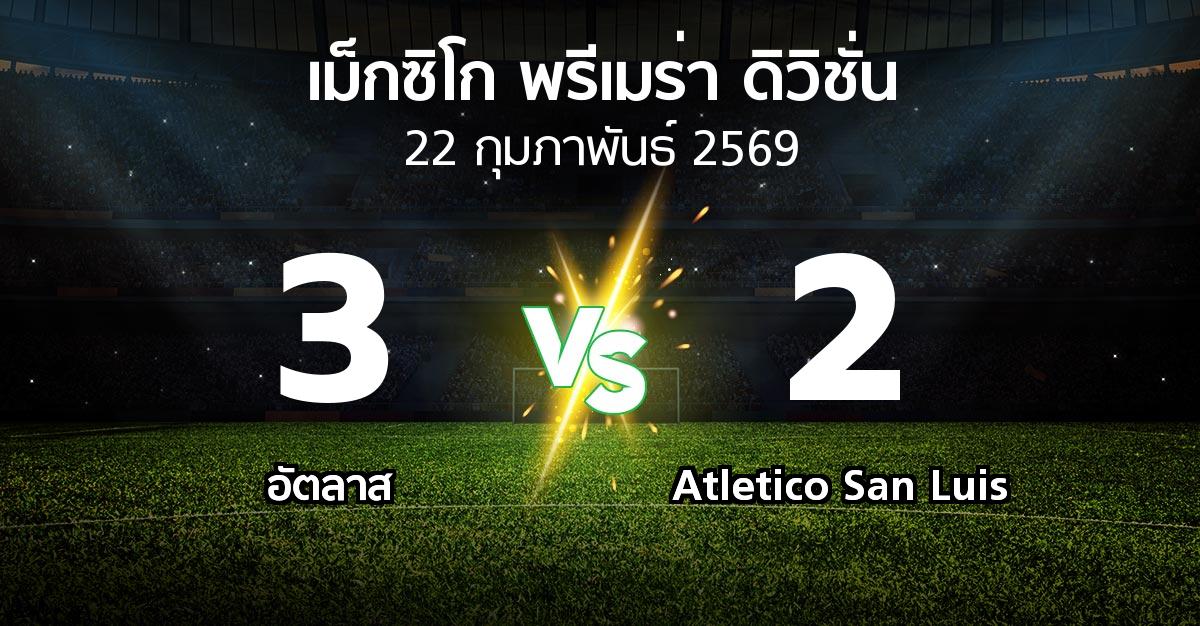 ผลบอล : อัตลาส vs Atletico San Luis (เม็กซิโก-พรีเมร่า-ดิวิชั่น 2026-2027)