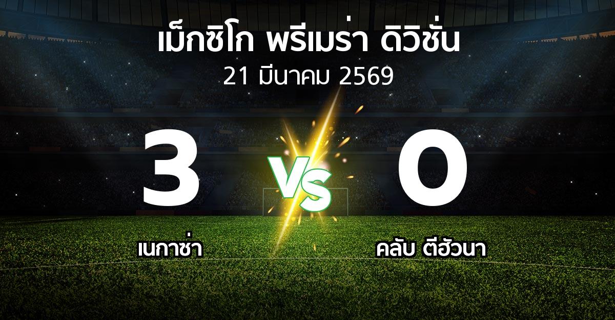 ผลบอล : เนกาซ่า vs คลับ ตีฮัวนา (เม็กซิโก-พรีเมร่า-ดิวิชั่น 2026-2027)