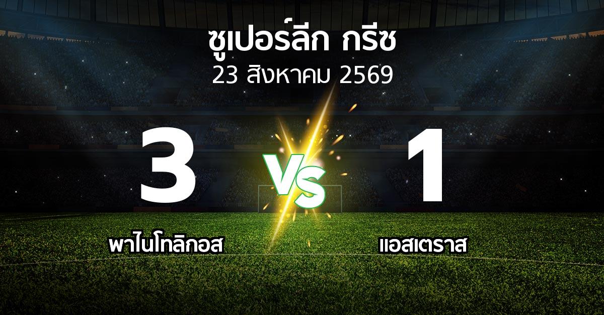 ผลบอล : พาไนโทลิกอส vs แอสเตราส (ซูเปอร์ลีก-กรีซ 2026-2027)