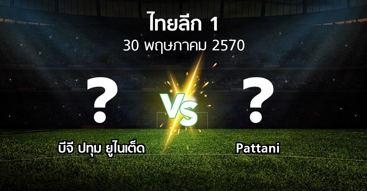โปรแกรมบอล : บีจี ปทุม ยูไนเต็ด vs Pattani (ไทยลีก 1 2026-2027)