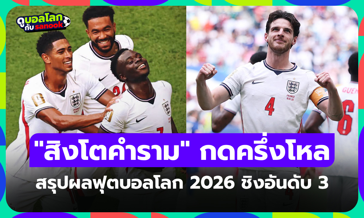 สรุปผลฟุตบอลโลก 2026 เมื่อคืน ประจำวันที่ 19 ก.ค. 69 เช็กผลที่นี่