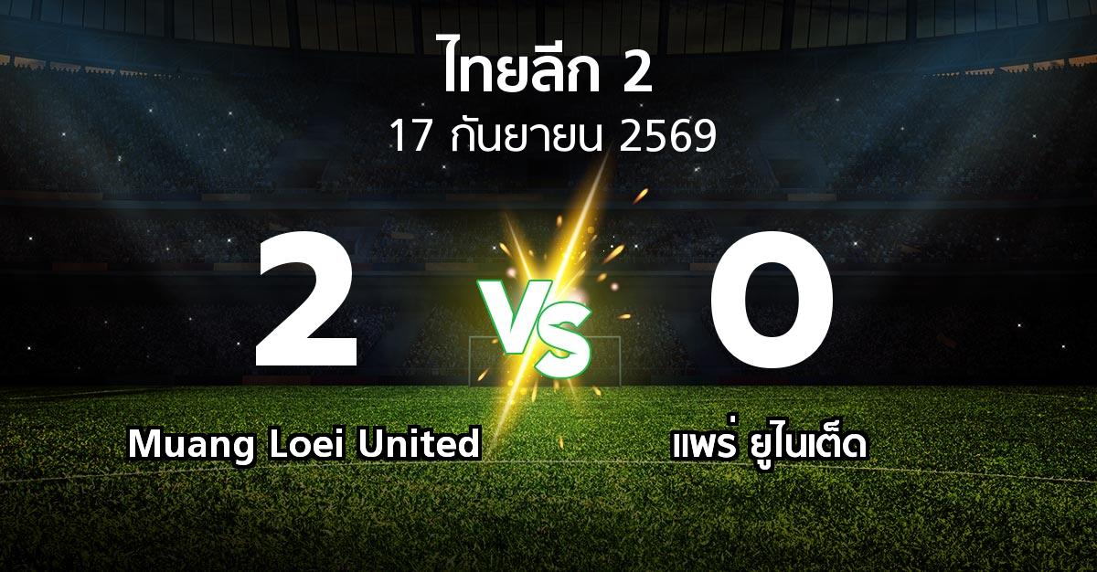 ผลบอล : Muang Loei United vs แพร่ ยูไนเต็ด (ไทยลีก 2 2026-2027)
