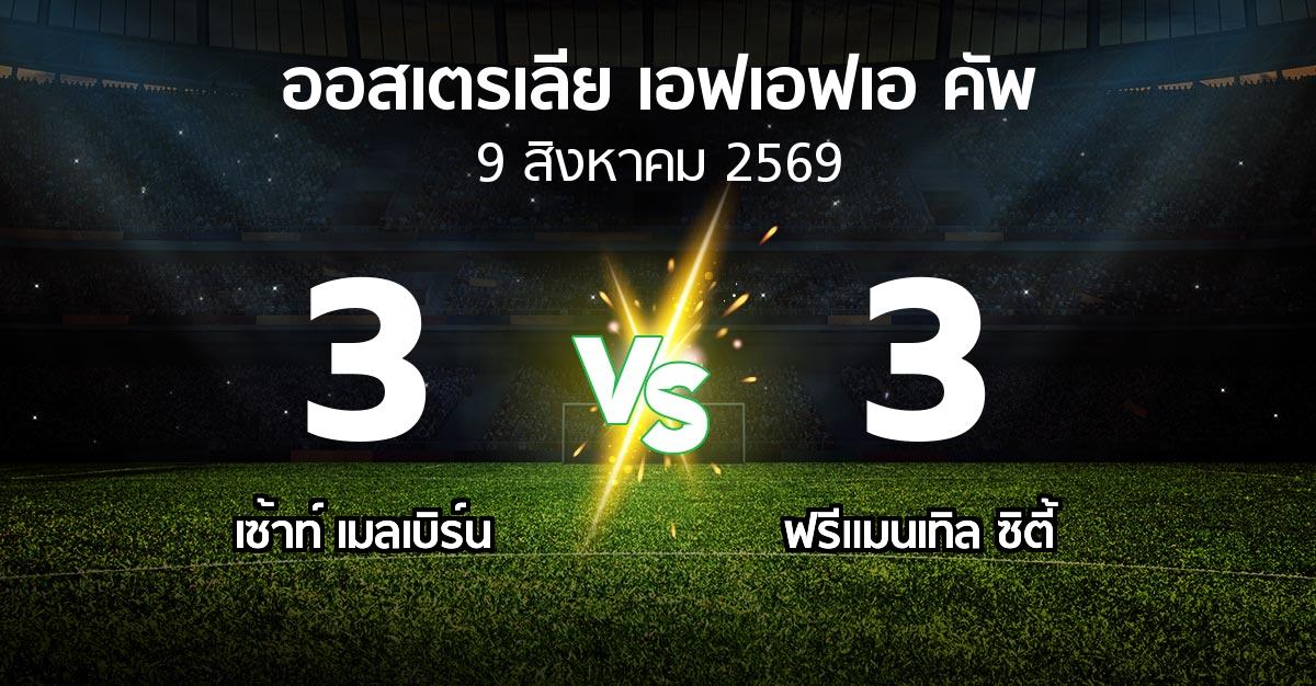 ผลบอล : เซ้าท์ เมลเบิร์น vs ฟรีแมนเทิล ซิตี้ (ออสเตรเลีย-เอฟเอฟเอ-คัพ 2026)