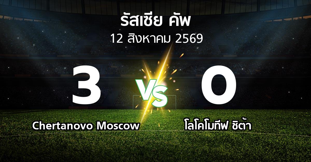 ผลบอล : Chertanovo Moscow vs โลโคโมทีฟ ชิต้า (รัสเซีย-คัพ 2026-2027)