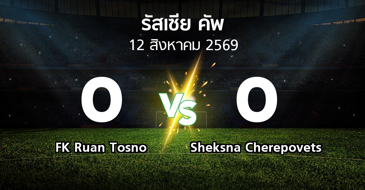 ผลบอล : FK Ruan Tosno vs Sheksna Cherepovets (รัสเซีย-คัพ 2026-2027)