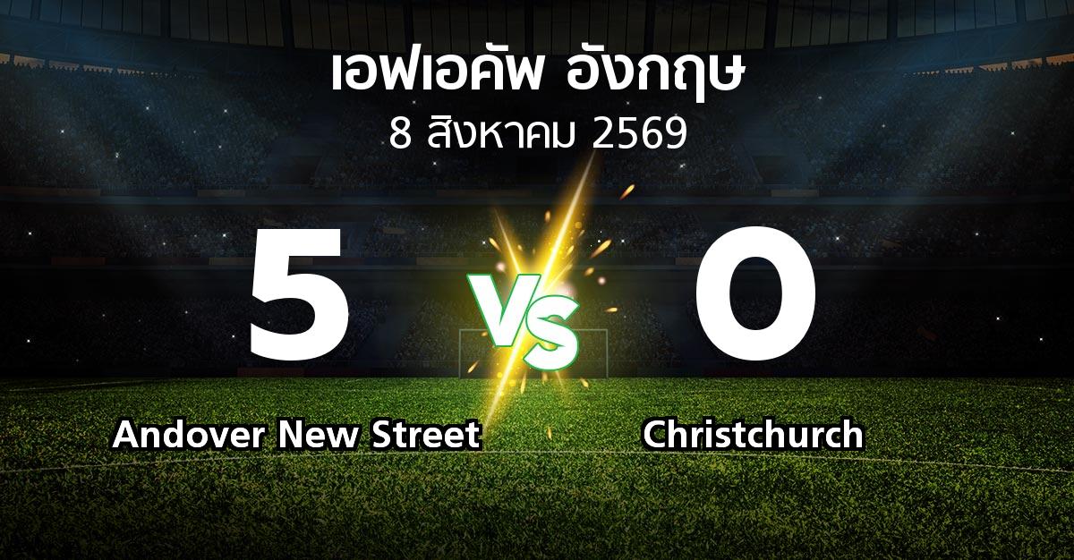 ผลบอล : Andover New Street vs Christchurch (เอฟเอ คัพ 2026-2027)