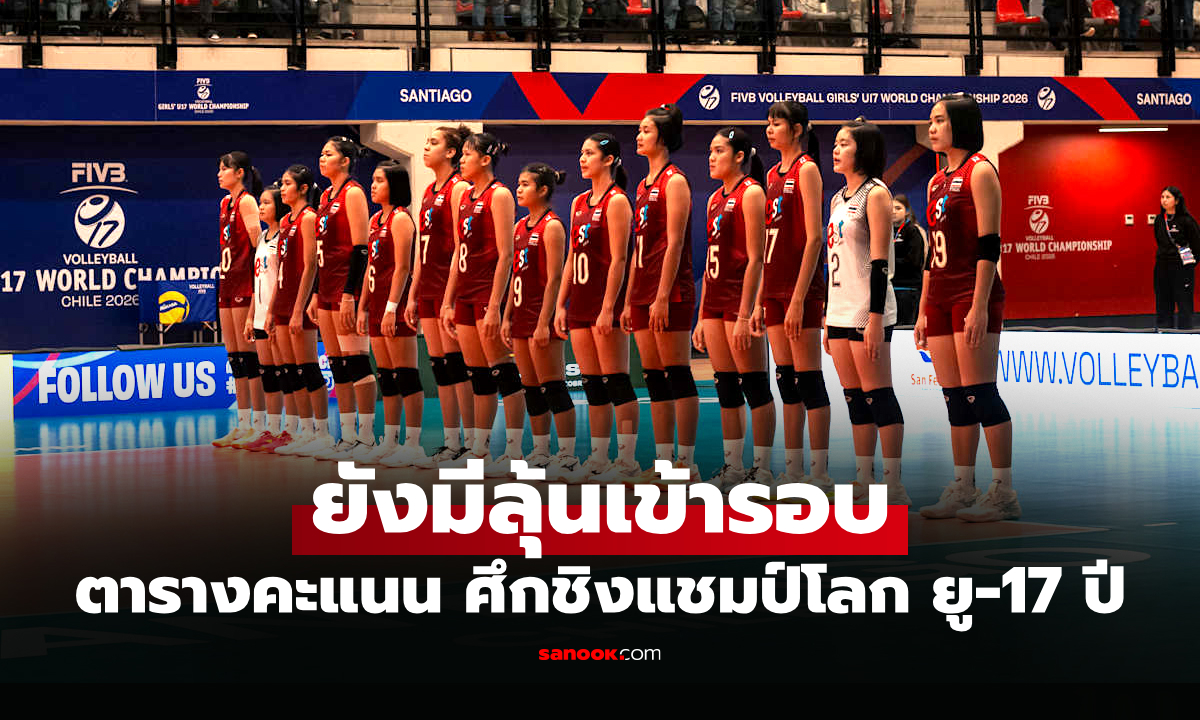 ตารางคะแนน วอลเลย์บอลชิงแชมป์โลก 2026 รุ่นอายุไม่เกิน 17 ปี วันที่ 9 ส.ค. 69
