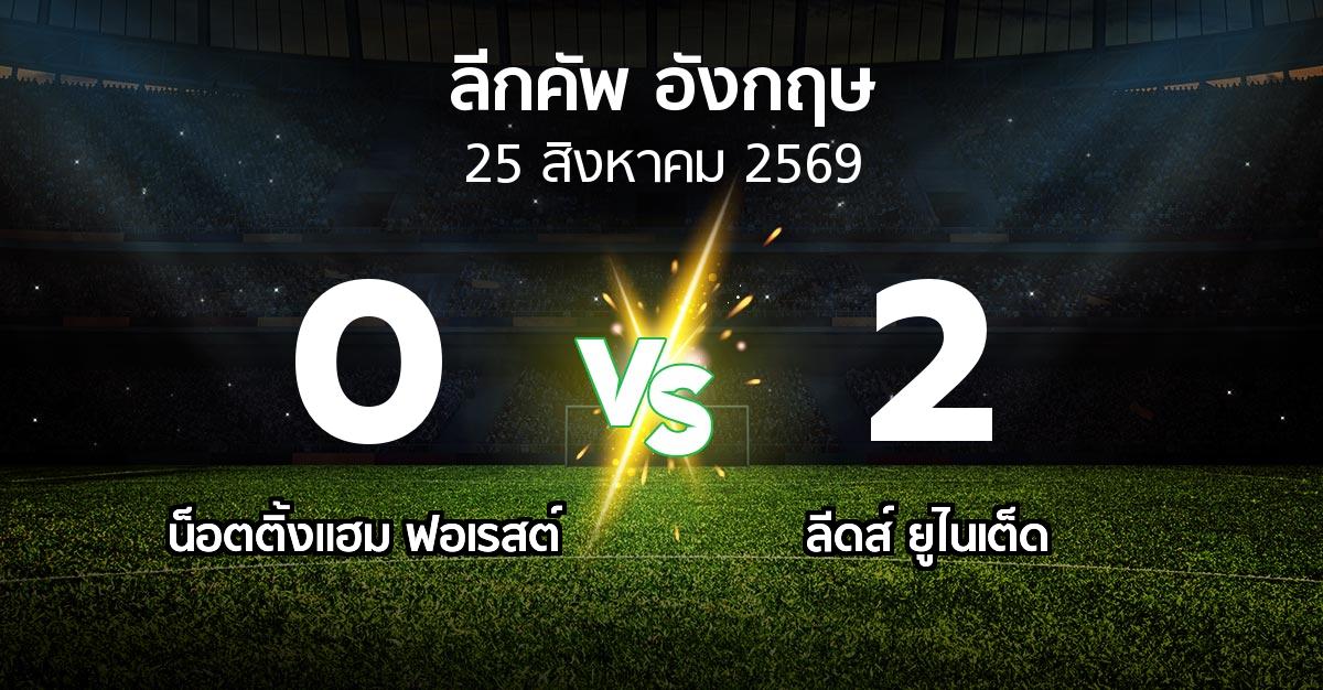 ผลบอล : น็อตติ้งแฮม ฟอเรสต์ vs ลีดส์ ยูไนเต็ด (ลีกคัพ 2026-2027)