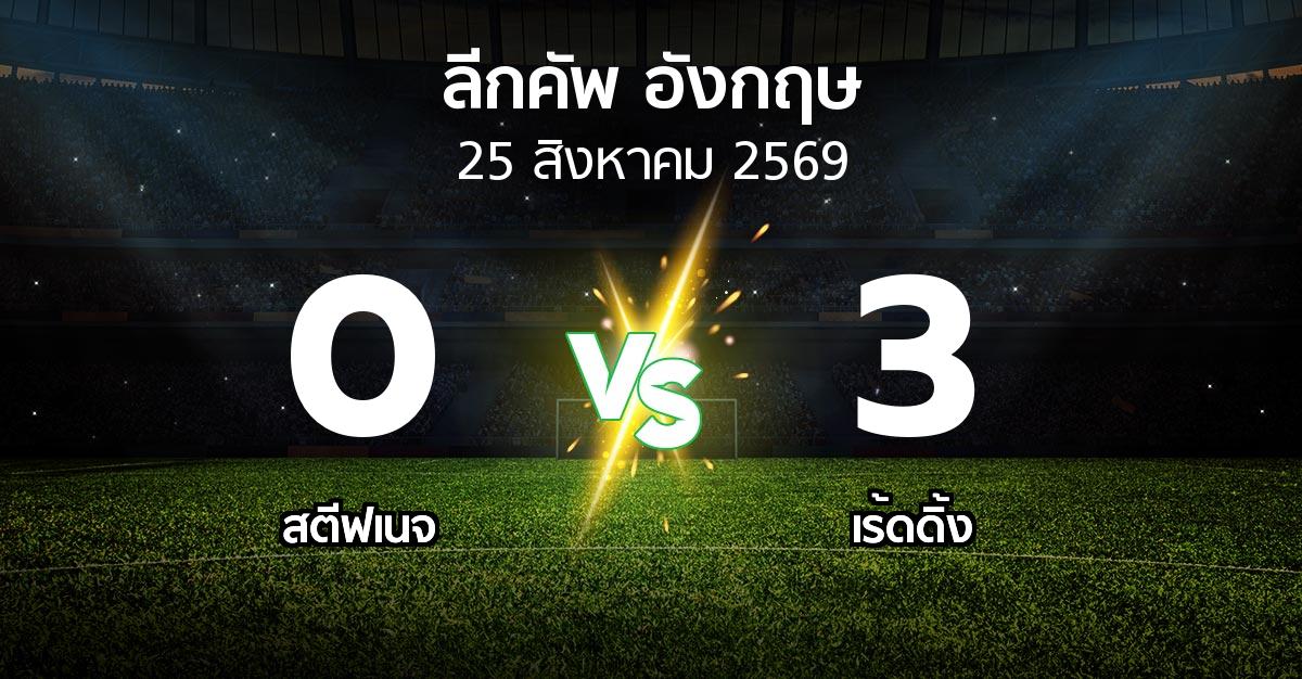 ผลบอล : สตีฟเนจ vs เร้ดดิ้ง (ลีกคัพ 2026-2027)