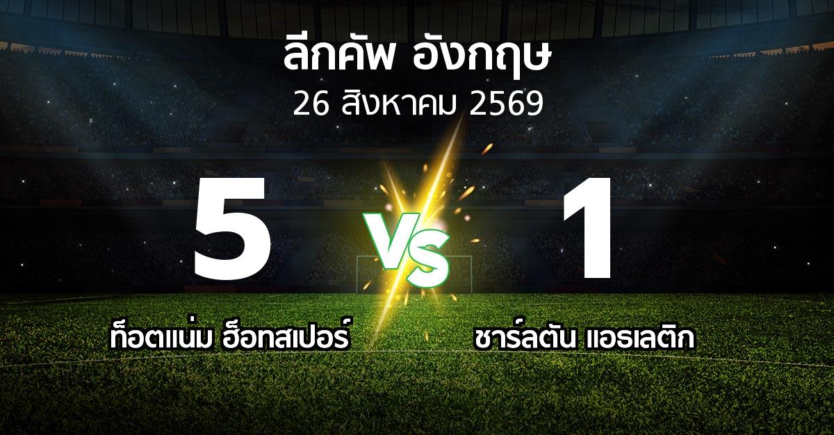 ผลบอล : สเปอร์ส vs ชาร์ลตัน  (ลีกคัพ 2026-2027)