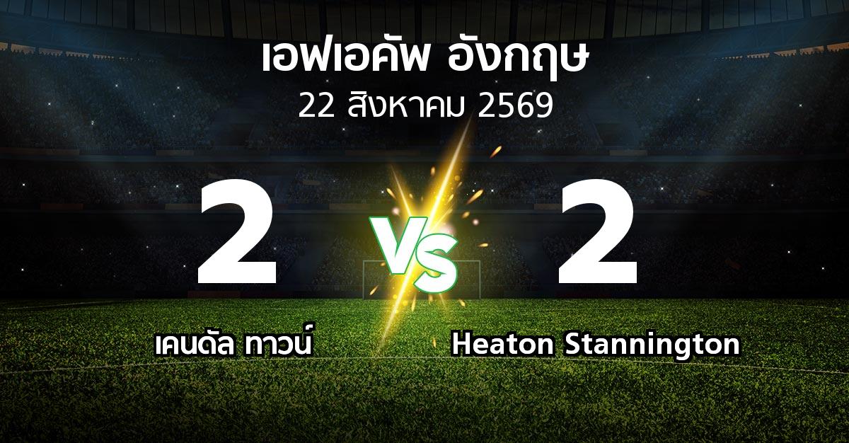 ผลบอล : เคนดัล ทาวน์ vs Heaton Stannington (เอฟเอ คัพ 2026-2027)