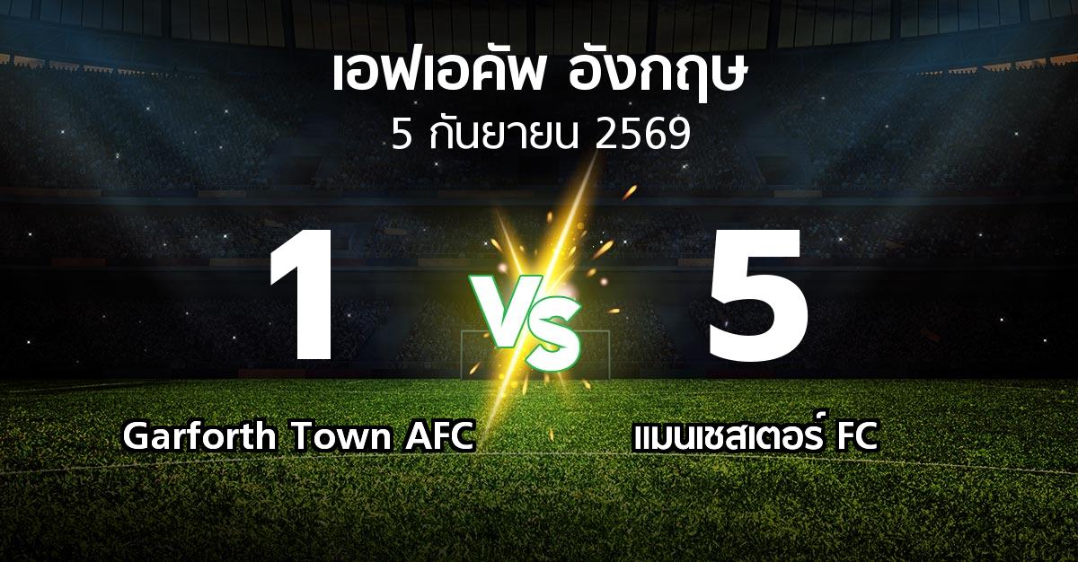 ผลบอล : Garforth Town AFC vs แมนเชสเตอร์ FC (เอฟเอ คัพ 2026-2027)
