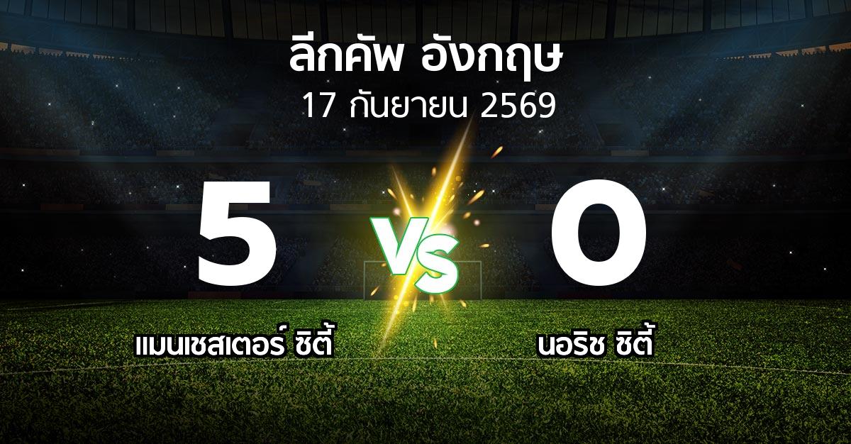 ผลบอล : แมนเชสเตอร์ ซิตี้ vs นอริช ซิตี้ (ลีกคัพ 2026-2027)