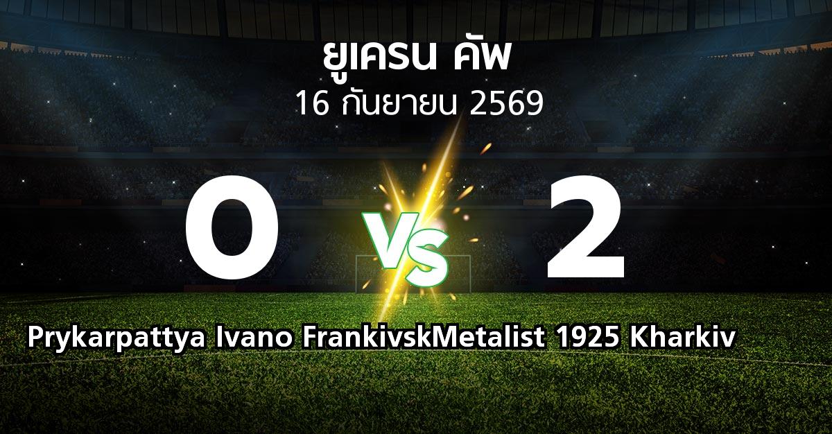 ผลบอล : Prykarpattya Ivano Frankivsk vs Metalist 1925 Kharkiv (ยูเครน-คัพ 2026-2027)