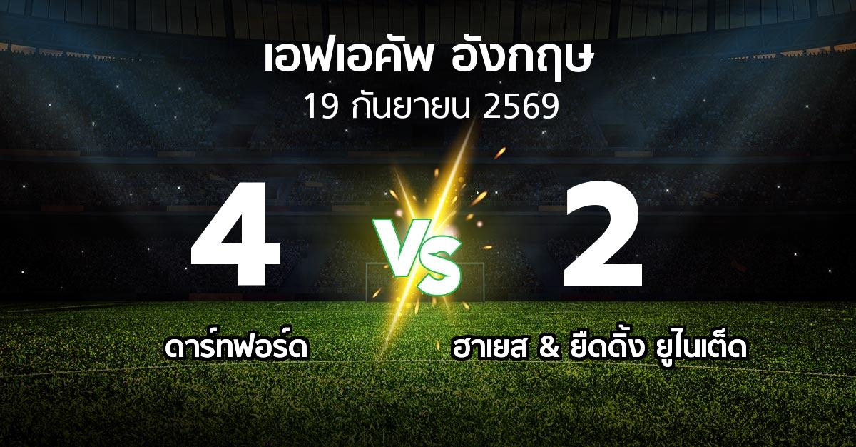 ผลบอล : ดาร์ทฟอร์ด vs ฮาเยส & ยืดดิ้ง ยูไนเต็ด (เอฟเอ คัพ 2026-2027)