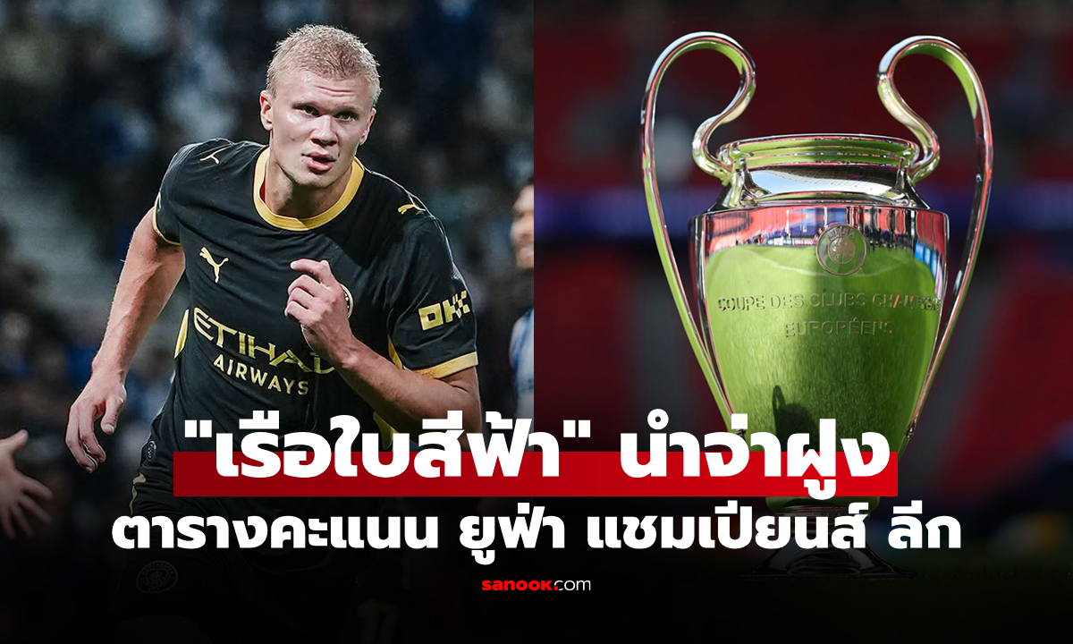 สรุปตารางคะแนน ยูฟ่า แชมเปียนส์ลีก ฤดูกาล 2026-27 ประจำวันที่ 9 ก.ย. 69
