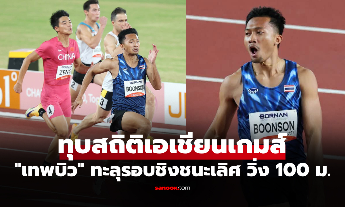ผ่านเข้าชิงทอง! "บิว ภูริพล" ลมกรดหนุ่มไทยเข้าที่ 1 วิ่ง 100 ม. เอเชียนเกมส์ 2026