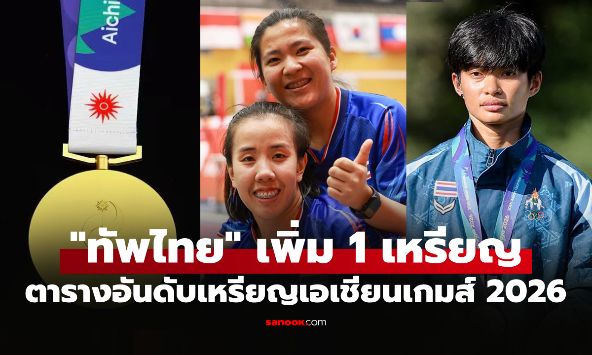 สรุปเหรียญเอเชียนเกมส์ 2026 ล่าสุด วันที่ 30 ก.ย. 69 "ทัพไทย" เก็บเพิ่ม 1 เหรียญ