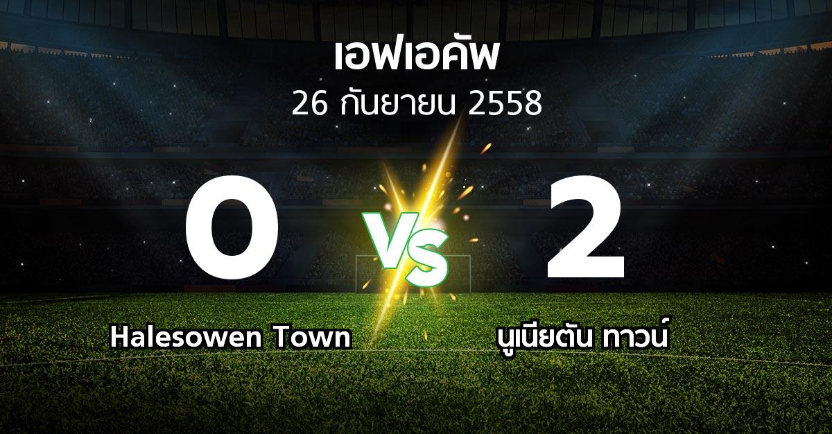 รายงานการแข่งขัน : Halesowen Town vs นูเนียตัน ทาวน์ (FA cup 2015-2016)