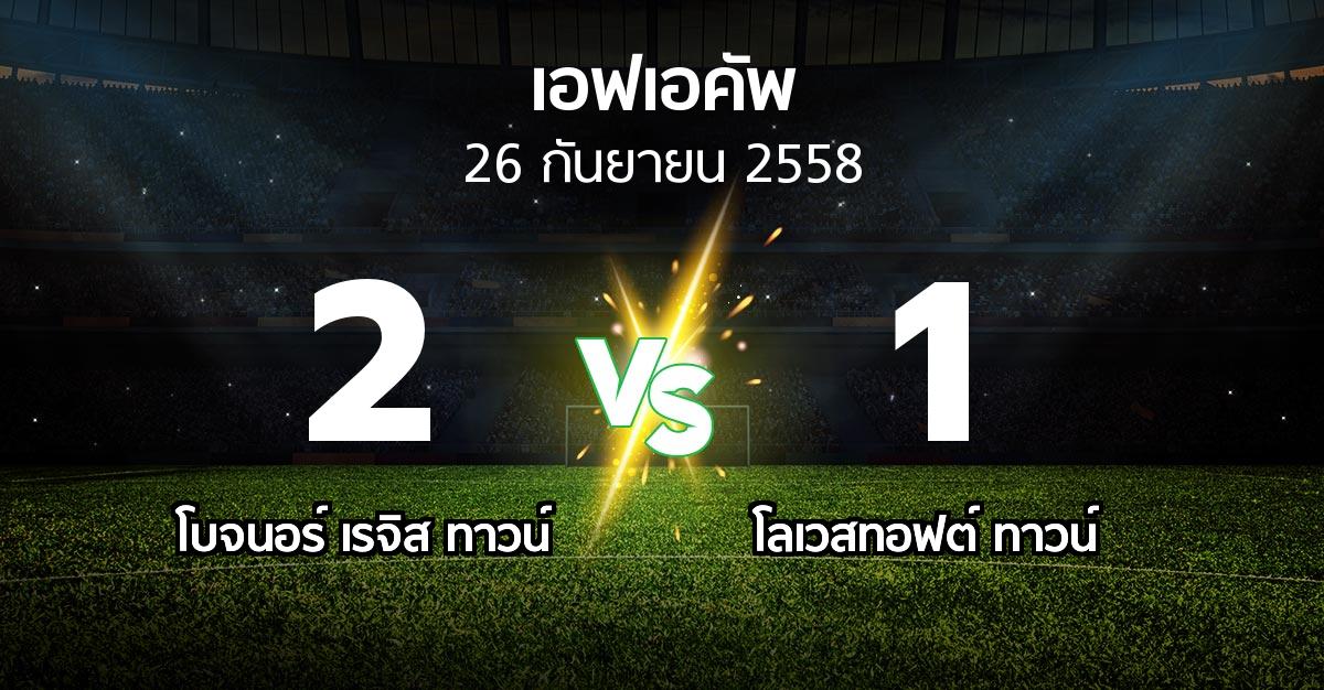 รายงานการแข่งขัน : โบจนอร์ เรจิส ทาวน์ vs โลเวสทอฟต์ ทาวน์ (FA cup 2015-2016)