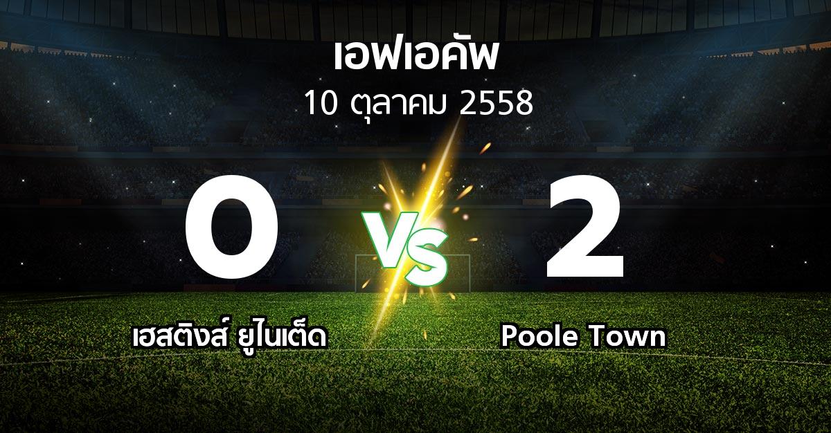 รายงานการแข่งขัน : เฮสติงส์ ยูไนเต็ด vs Poole Town (FA cup 2015-2016)