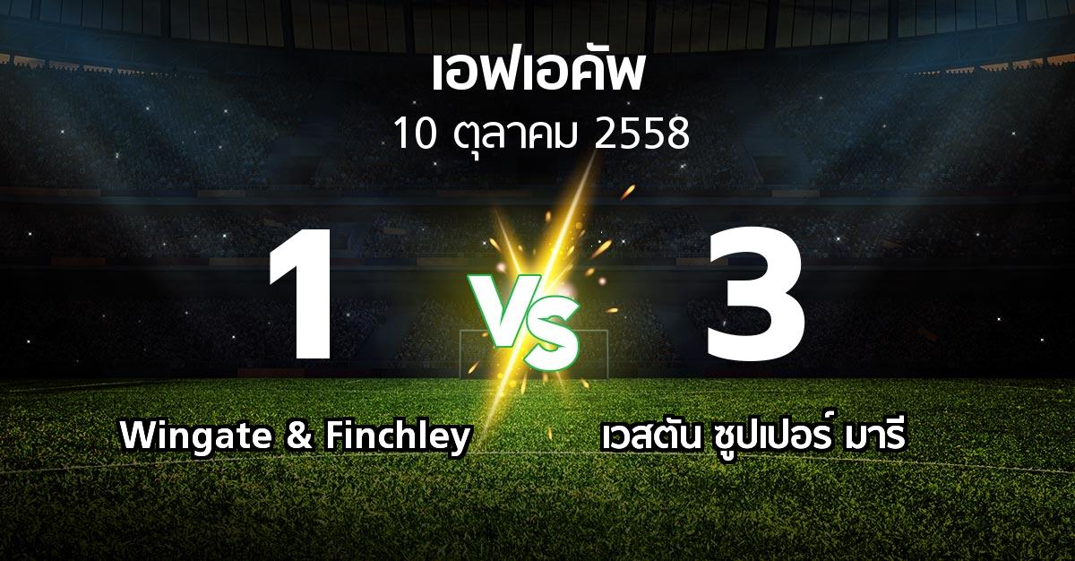 รายงานการแข่งขัน : Wingate & Finchley vs เวสตัน ซูปเปอร์ มารี (FA cup 2015-2016)