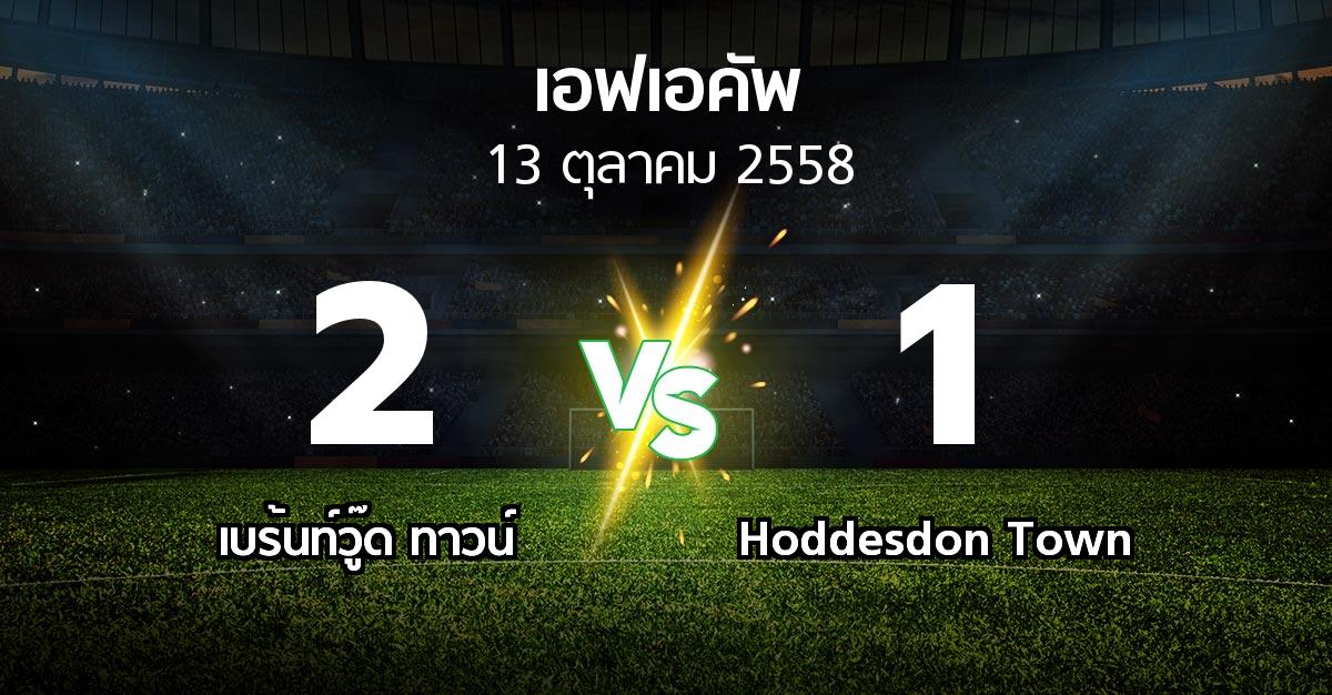 รายงานการแข่งขัน : เบร้นท์วู๊ด ทาวน์ vs Hoddesdon Town (FA cup 2015-2016)