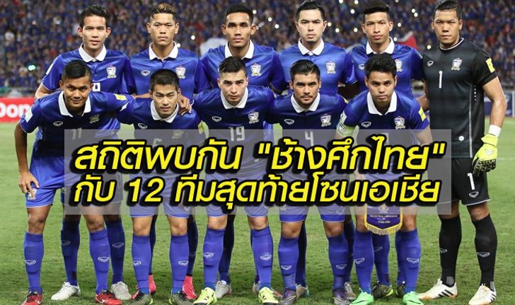 สถิติการพบกันของทีมชาติไทย เมื่อต้องเจอกับ 12 ทีมสุดท้ายโซนเอเชีย