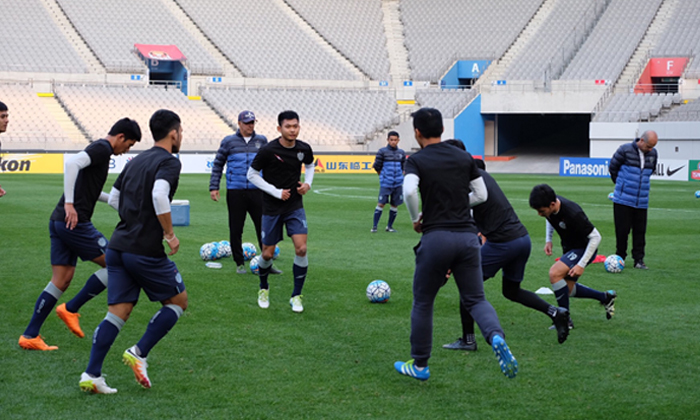 บรรยากาศการฝึกซ้อมของ "ปราสาทสายฟ้า" บุรีรัมย์ ยูไนเต็ด