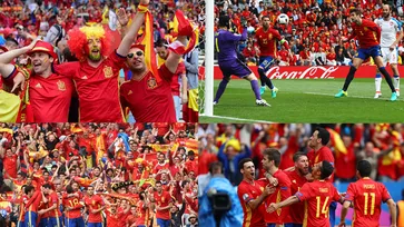 ประมวลภาพสีสัน ฟุตบอลยูโร 2016 สเปน ชนะ เช็ก 1-0