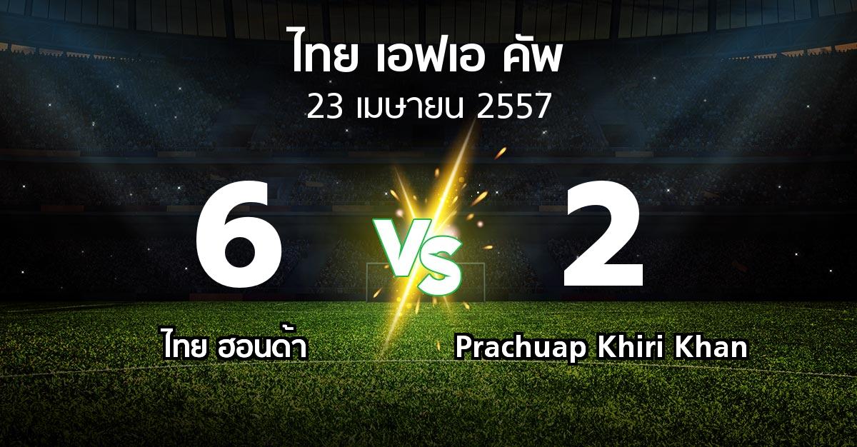 รายงานการแข่งขัน : ไทย ฮอนด้า vs Prachuap Khiri Khan (Thai FA Cup 2014)
