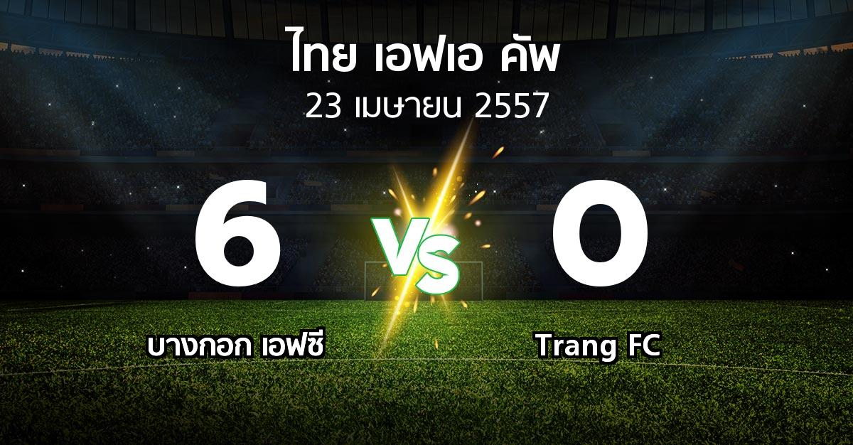 รายงานการแข่งขัน : บางกอก เอฟซี vs Trang FC (Thai FA Cup 2014)