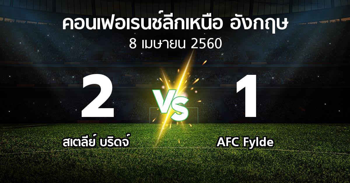 ผลบอล : สเตลีย์ บริดจ์ vs AFC Fylde (คอนเฟอเรนช์ลีกเหนืออังกฤษ 2016-2017)